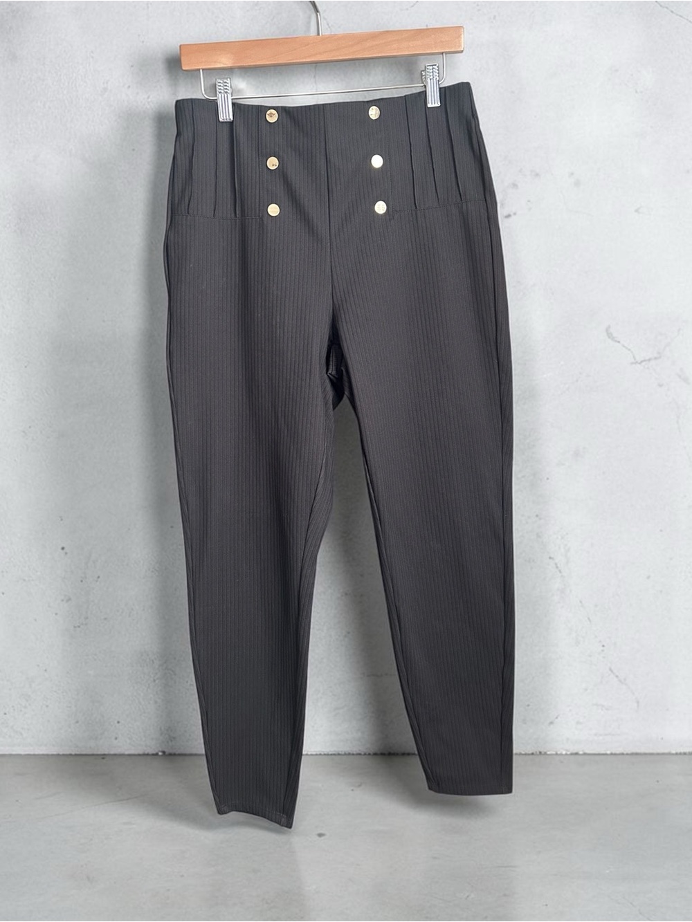 HALARA High-Waist Button-Front Women’s  Dress Pants - Brown